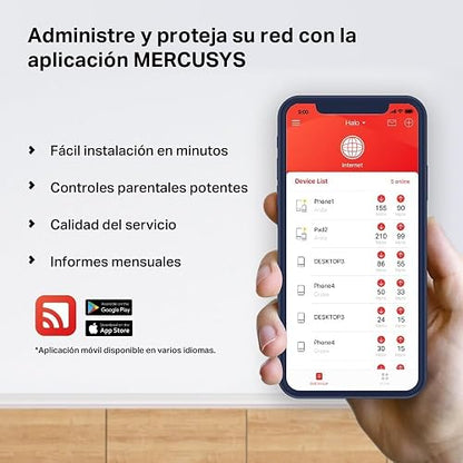 MERCUSYS Halo Mesh, Sistema WiFi Mesh para tu hogar, Doble Banda AC1200, 10/100Mbps Puertos, Cobertura de hasta 3,500 Pies Cuadrados y Más de 100 Dispositivos. Halo H30(3-Pack)