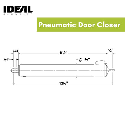 Ideal Security 9700 Heavy Touch & Hold Storm y Cierrapuertas de visualización, 11.5 pulgadas, negro