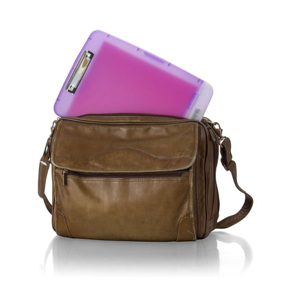 Officemate 83305 Slim Clipboard Storage Box, Translucent Purple