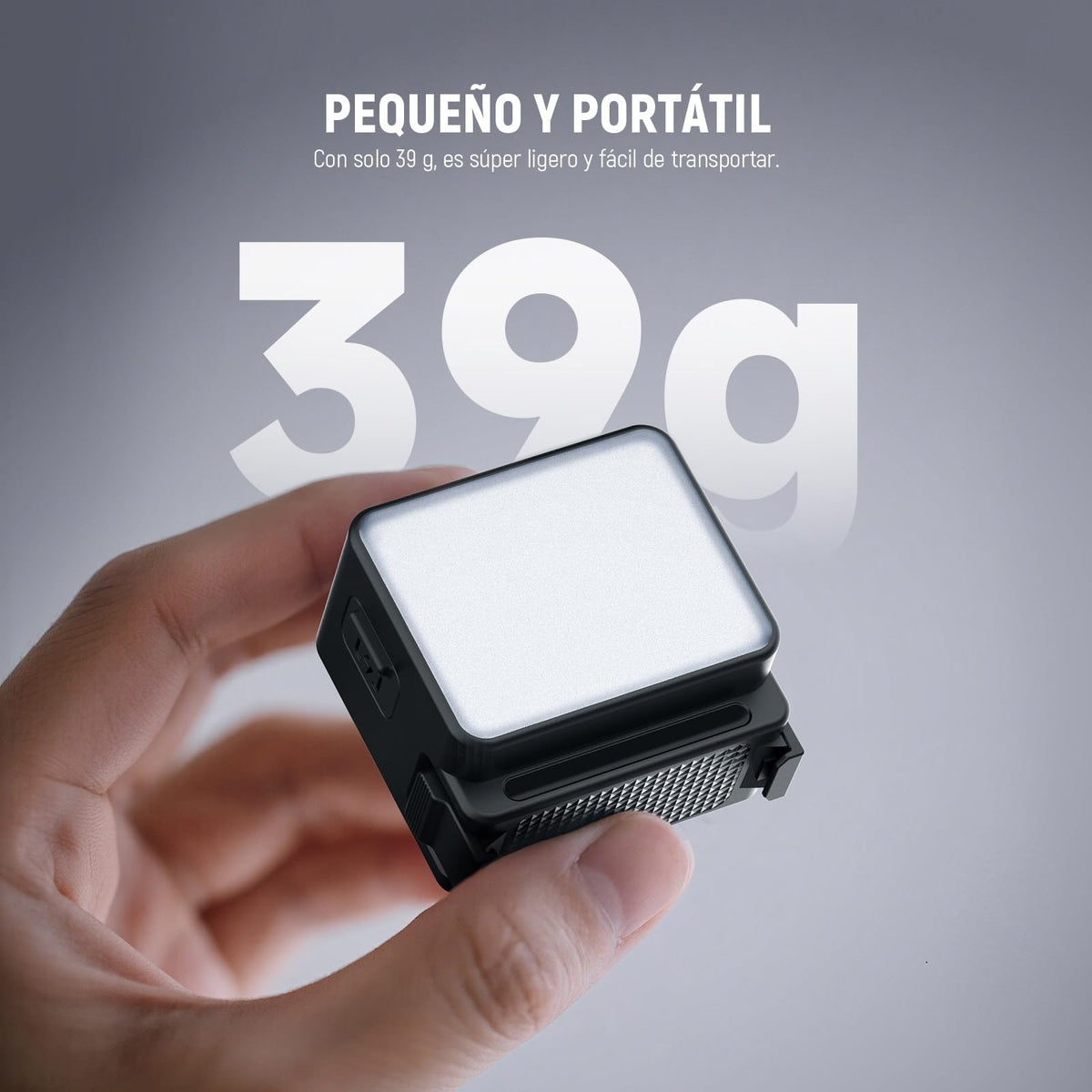NEEWER BáSICO M20 Luz LED Magnética para Cámara Compatible con dji OSMO Action 3 4 5 Pro Cage AC009 Pro Pocket 3 Accesorios Adaptador Expansión, Mini Luz Relleno Plástico 5600K CRI95+