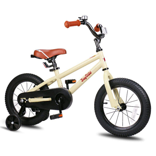 JOYSTAR Totem Bicicleta para niños con ruedas de entrenamiento para bicicleta de 12 14 16 18 pulgadas, soporte para bicicleta de 18 pulgadas, para niños de 2 a 9 años y niñas (azul marfil rosa verde plateado)