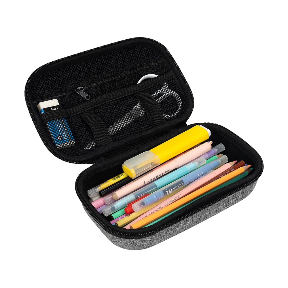 ZIPIT Estuche organizador gris, Caja resistente de gran capacidad, Estuche escolar y para accesorios personales