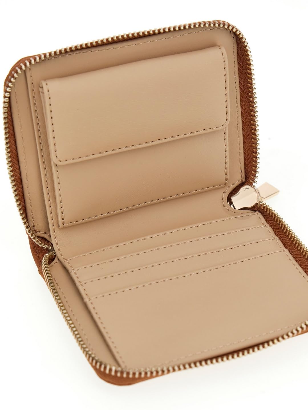 GUESS CARTERA LAUREL II SLG SMALL ZIP AROUND COLOR CAFÉ MEDIO