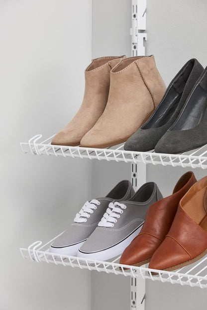 Rubbermaid - Estantería Personalizable para Zapatos de Pared, Color Blanco, para hogar, clóset, lavandería, organización de Lino