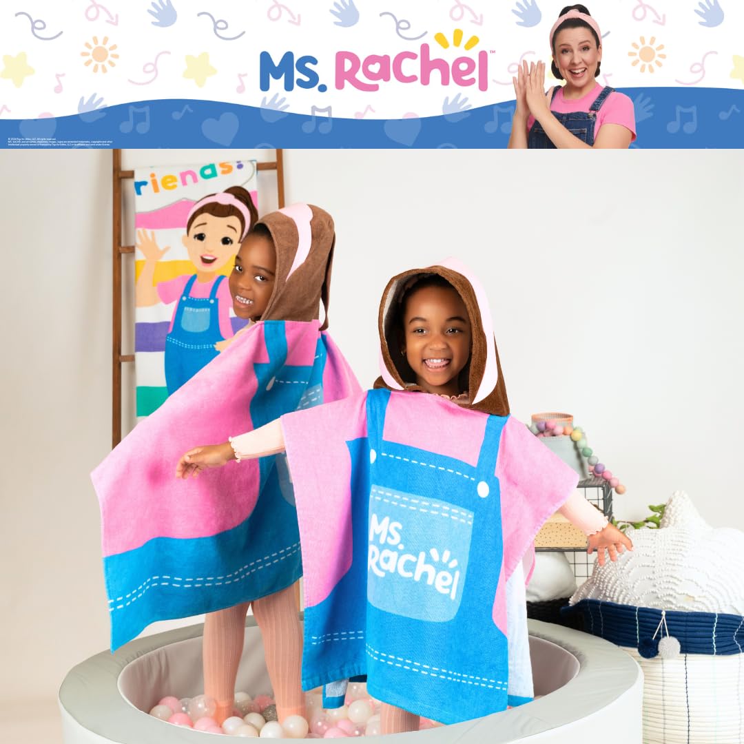 Ms. Rachel Kids - Toalla de Toalla de Rizo de algodón Suave súper Suave para baño/alberca/Playa, 24 x 50 Pulgadas, (Producto Oficial de Licencia) por Franco