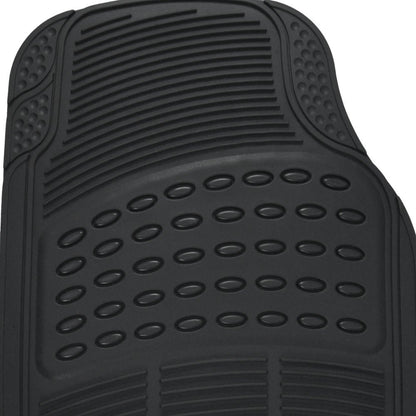 BDK Universal Fit - Alfombrilla de Hule para el Piso, 4 Unidades, Resistente a Todo Tipo de Condiciones meteorológicas, Negro
