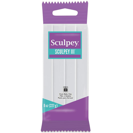 Polyform Sculpey III Polymer Clay, 8-Ounce, White