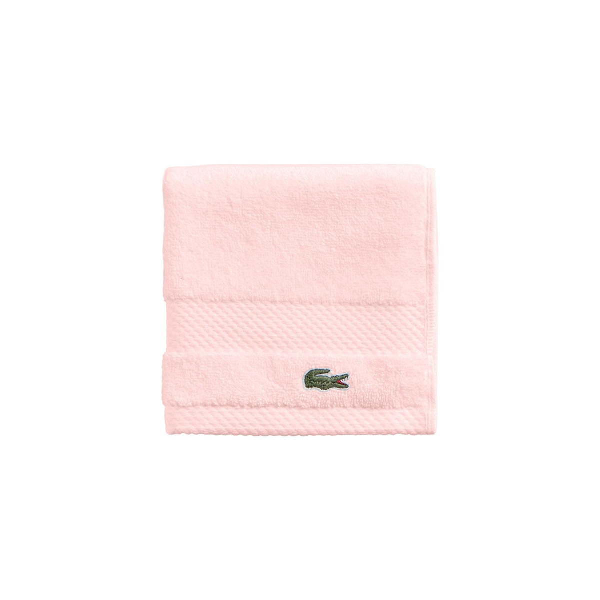 Lacoste Heritage Supima Toalla de Algodón - Wash Cloth 13x13 - Rosa claro