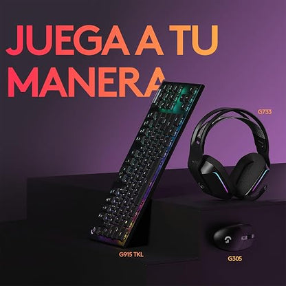 Logitech G305 Lightspeed Mouse Gamer Inalámbrico, Sensor Hero 12K, 12,000 dpi, Batería de 250h, 6 Botones Programables, Memoria Integrada, PC/Mac - Negro