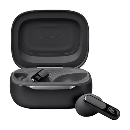 JBL Live Beam 3 Audífonos Inalámbricos NC Bluetooth, Drivers de 10mm, Reproducción 48 Horas, Pantalla Táctil - Negro