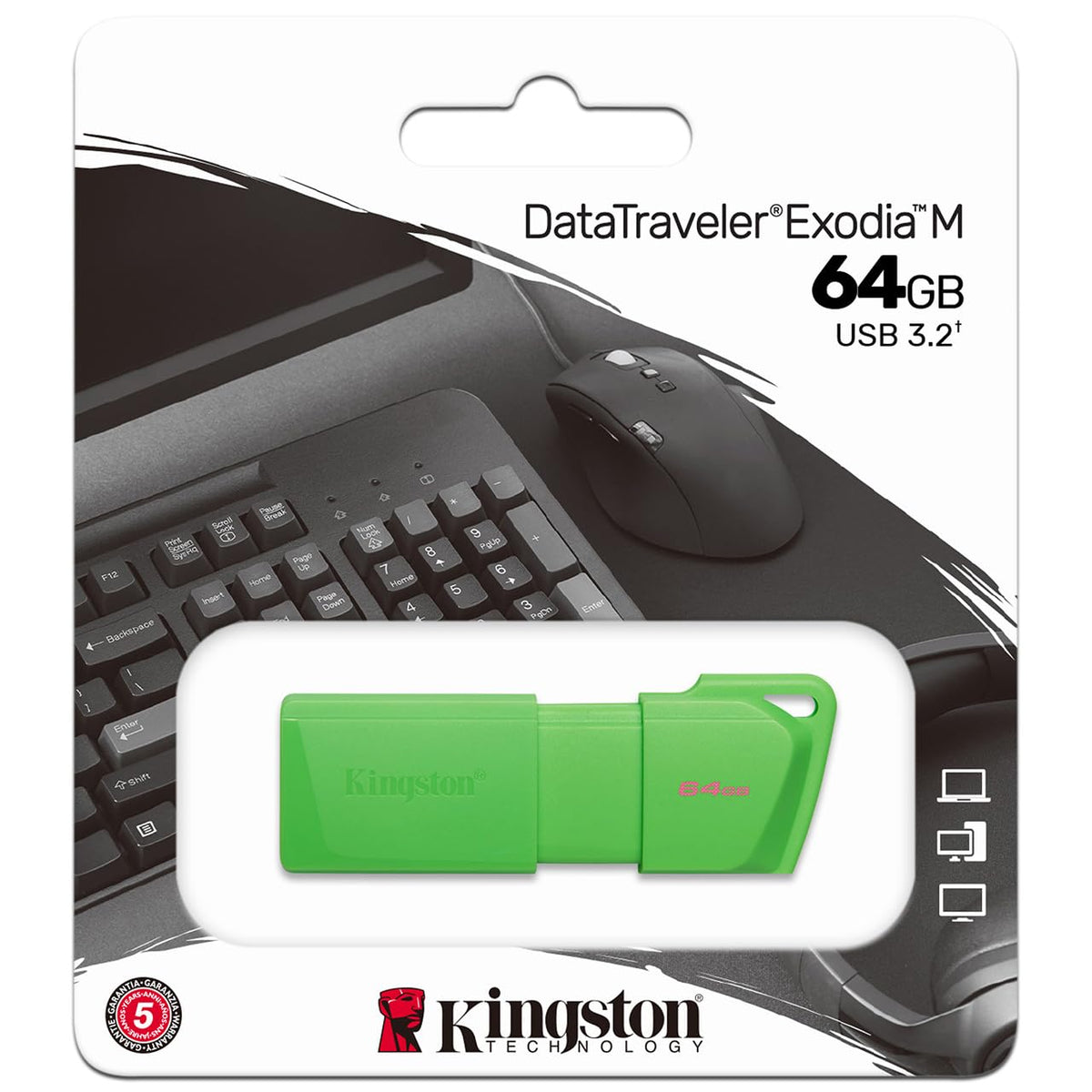 Kingston Memoria Flash 64GB USB 3.2 Gen 1 DTXM Verde (KC-U2L64-7LG)