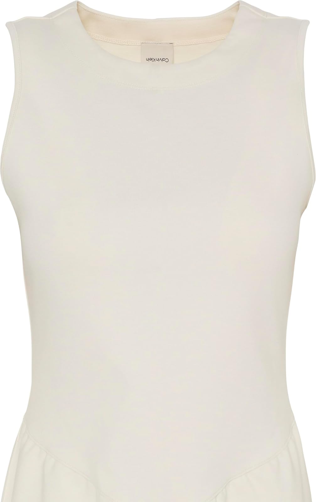 Calvin Klein SL Interlock Crew NK Flare Midi Dress Vestido Mujer