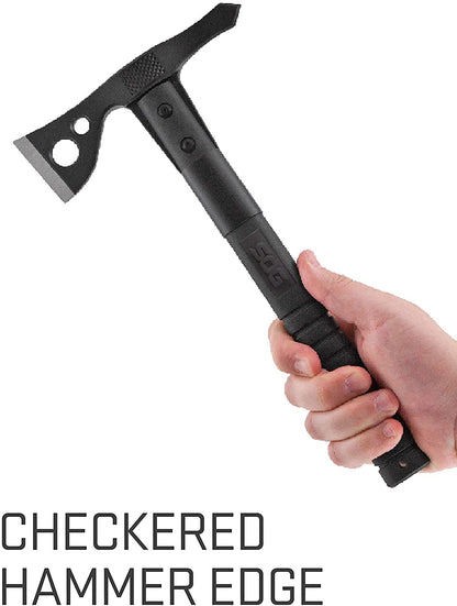 SOG Specialty Knives and Tools F06TN-CP Fasthawk Tactical Tomahawk with 2-Inch Steel Axe Blade and Black Ballistic Nylon Sheath, black finish