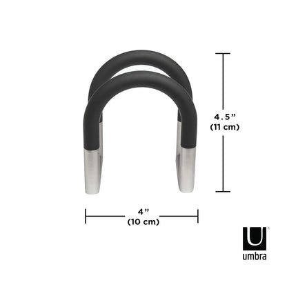 Umbra Swivel Servilletero de Mesa Flexible de Metal Antideslizante para Cocina y Comedor, Plateado