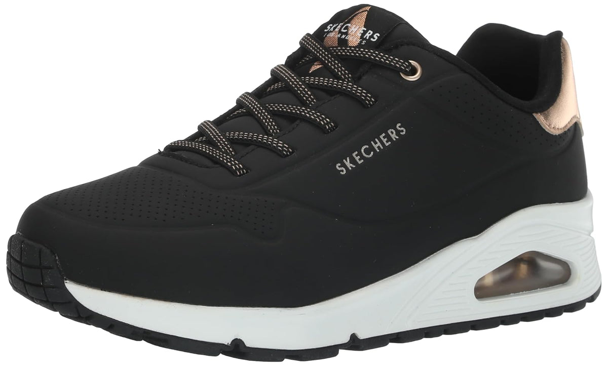 Skechers Uno Shimmer Away Zapatillas para Mujer - 23.0 cm - Negro - Blanco