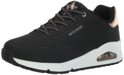 Skechers Uno Shimmer Away Zapatillas para Mujer - 23.0 cm - Negro - Blanco