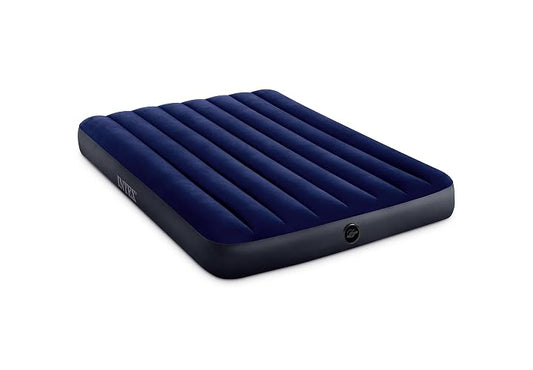 Intex 64758E Dura-Beam - Colchón de Aire estándar Downy: Fiber-Tech, tamaño matrimonial, Altura de Cama de 10 Pulgadas, Capacidad de Peso de 600 Libras, Bomba se Vende por Separado