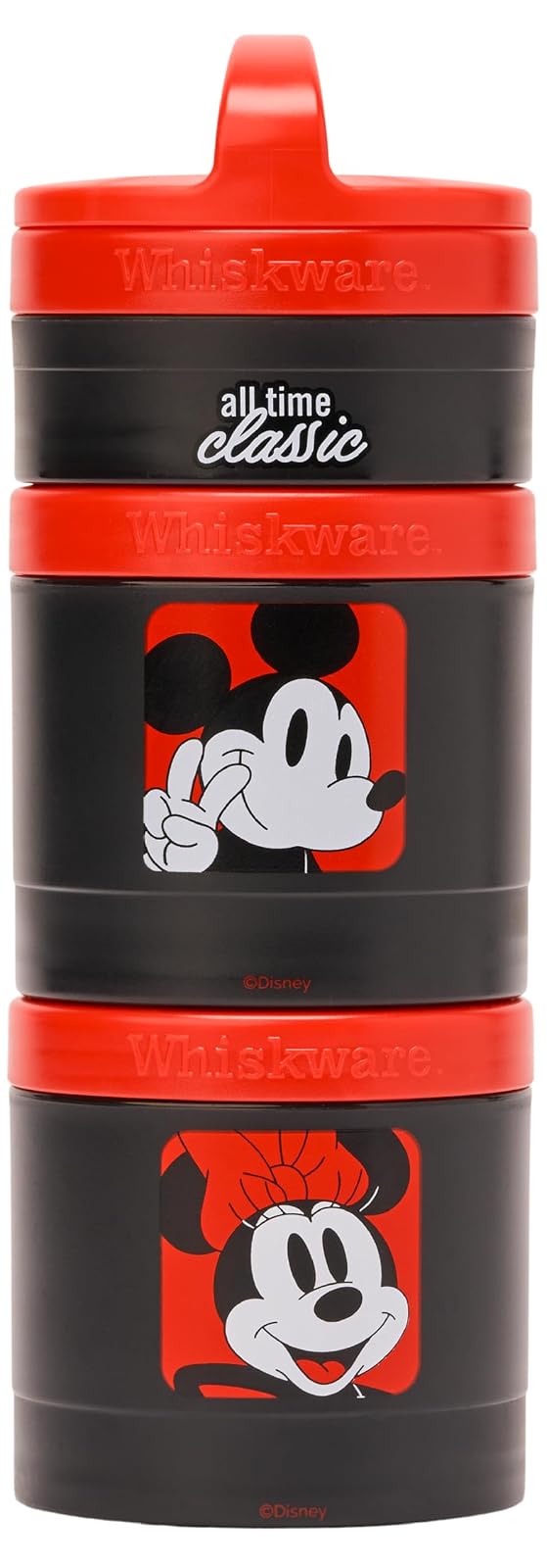 Whiskware Bluey Recipientes para Aperitivos, 3 Tazas Apilables - Disney - Clásico de todos los tiempos