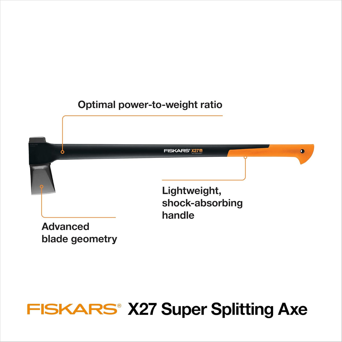 Fiskars X27 Super Hacha División 36 Pulgadas Acero Forjado