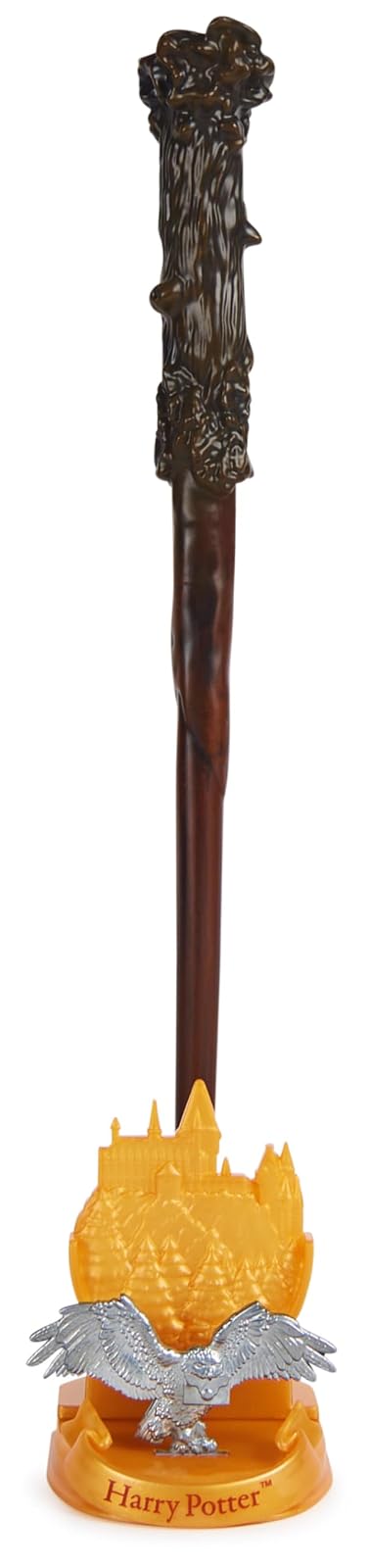 Wizarding World Harry Potter - Auténtica Varita mágica de Harry Potter con Soporte de Hogwarts, 30,5 cm, Juguete para niños a Partir de 14 años