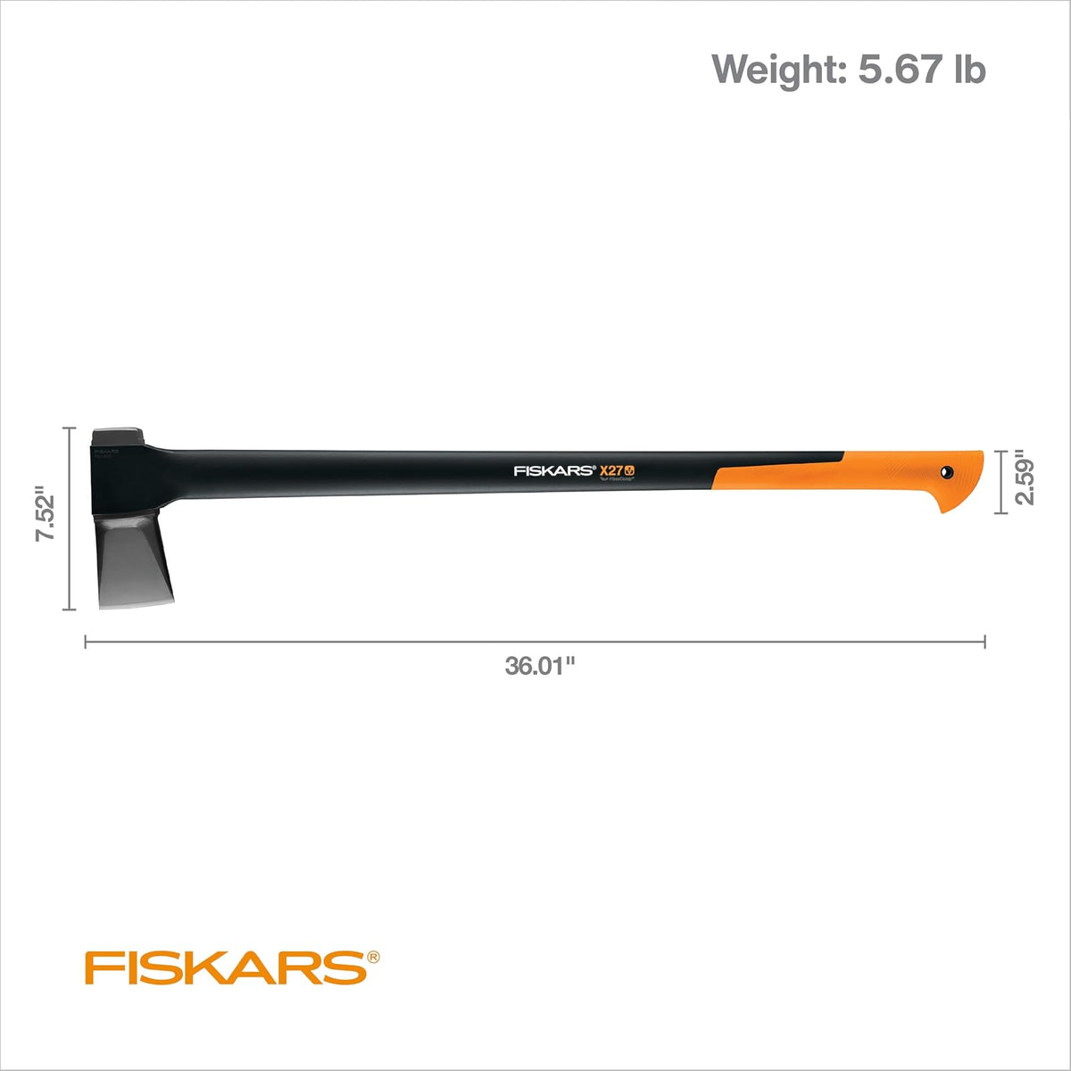 Fiskars X27 Super Hacha División 36 Pulgadas Acero Forjado
