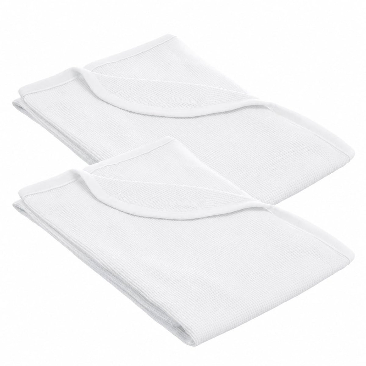 American Baby Company Manta Térmica de Algodón para Bebé, Crema, 76 x 102 cm - 30x40 Inch (Pack of 2) - blanco