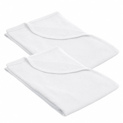 American Baby Company Manta Térmica de Algodón para Bebé, Crema, 76 x 102 cm - 30x40 Inch (Pack of 2) - blanco