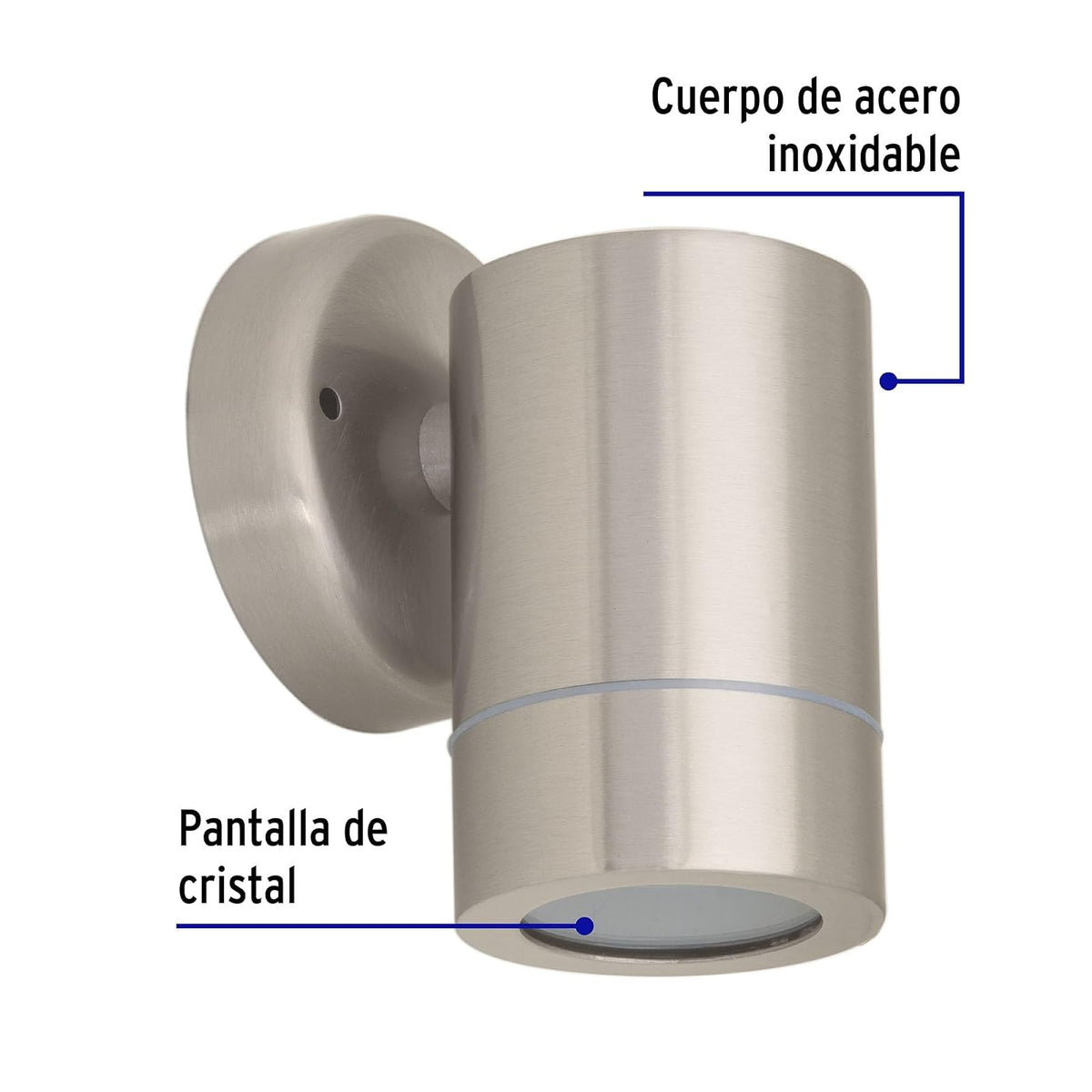 Volteck Lait ARB-202S, Arbotante de acento 1 spot color satín lámpara no incluida