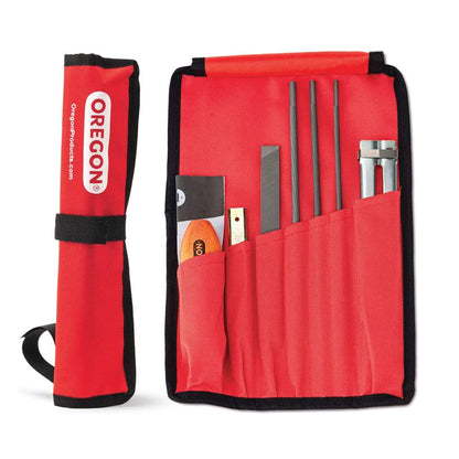 Oregon Kit de afilado universal de 7 piezas para motosierra – Incluye 5/32 pulgadas, 3/16 pulgadas y 7/32 pulgadas, lima plana de 6 pulgadas, asa, guía de archivo y bolsa de viaje (617067)