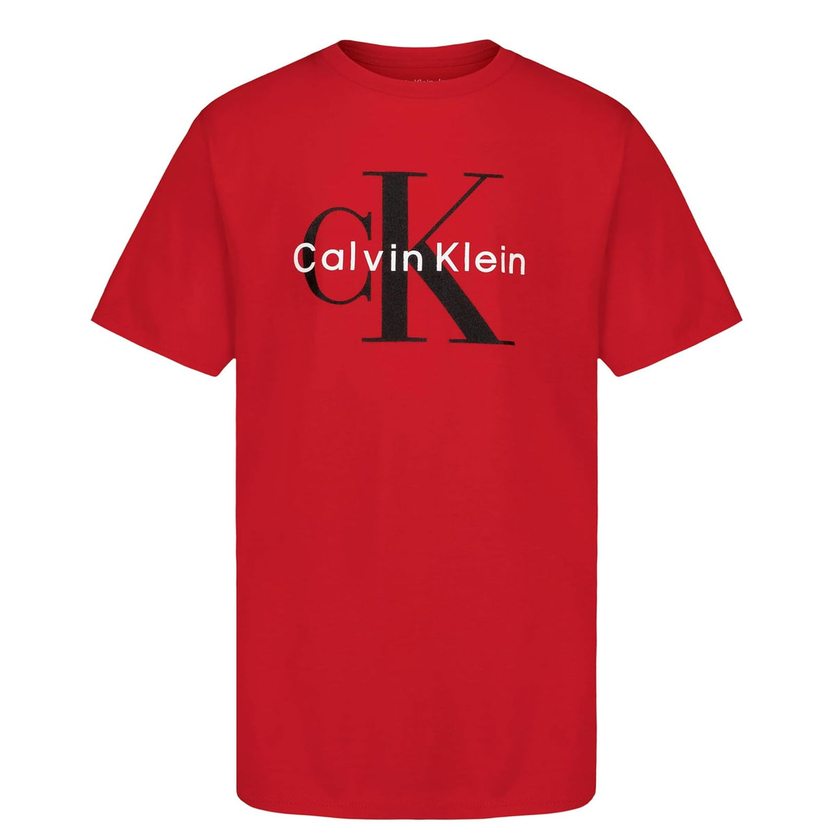Calvin Klein Playera de Manga Corta con Logotipo para Niño - Monologo Racing Rojo - 8