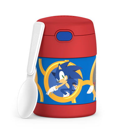 Thermos FUNTAINER Frasco Aislado con Cuchara Diseño Minnie, 10 oz - Sonic el erizo - 10 onzas (295.73ml)