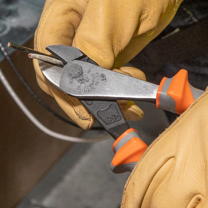 Klein Tools 2288RINS - Alicates diagonales aislados de 1000 V, fabricados en Estados Unidos, diseño de alto apalancamiento, cuchillos endurecidos por inducción, 8 pulgadas