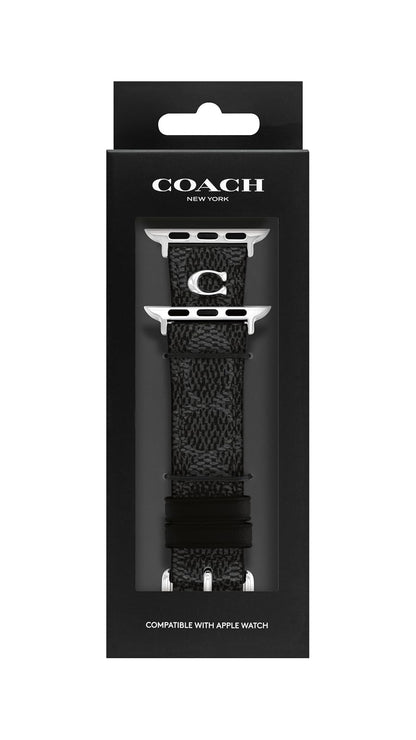 Coach Correa para Apple Watch, compatible con Apple Watch de 38 mm, 40 mm, 41 mm, correa intercambiable con estilo distintivo para un aspecto personalizado