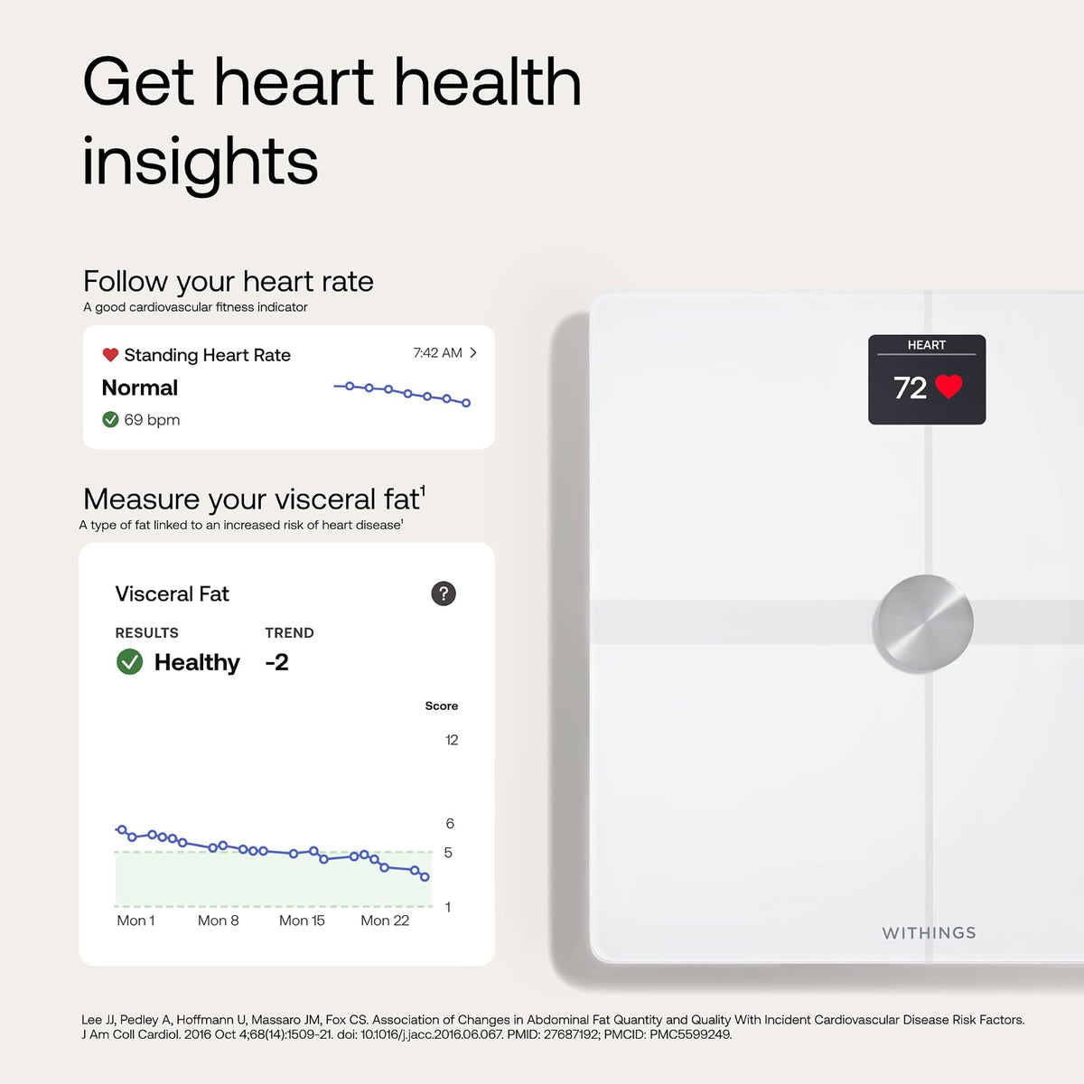 WITHINGS Body Smart - Báscula precisa para peso corporal y porcentaje de grasa, composición corporal Wi-Fi y Bluetooth, báscula de peso para bebé, báscula inteligente compatible con Apple Health,