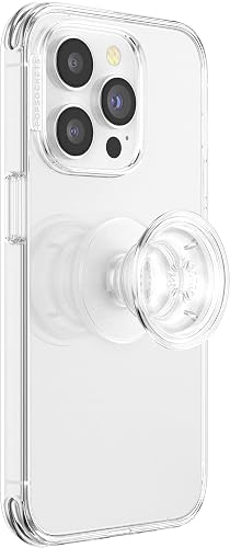PopSockets Agarre Transparente para teléfono | Sujeción cómoda y segura, anticaídas, soporte, transparente, translúcido, para iPhone/iPad/Kindle/Android