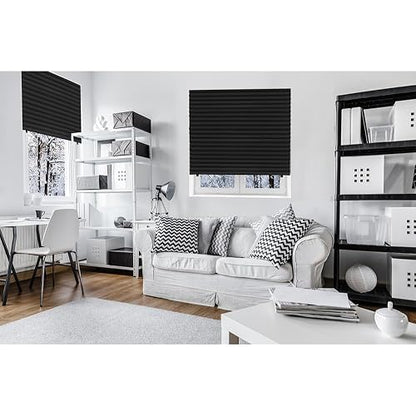 Redi Shade - Papel plisado Blackout Original, negro, 36 x 72 pulgadas, paquete de 6