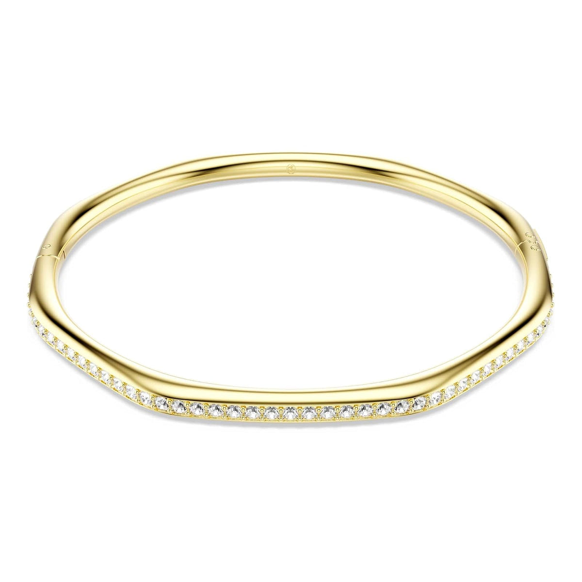 Swarovski Brazalete Dextera, Forma octagonal, Talla redonda, Blanco, Baño tono oro