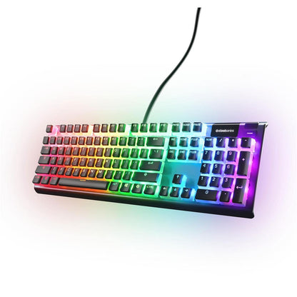 SteelSeries PRISMCAPS - Teclas Estilo pudín de Doble Tiro, termoplástico PBT Duradero, Compatible con una Amplia Gama de teclados mecánicos, Color Negro.