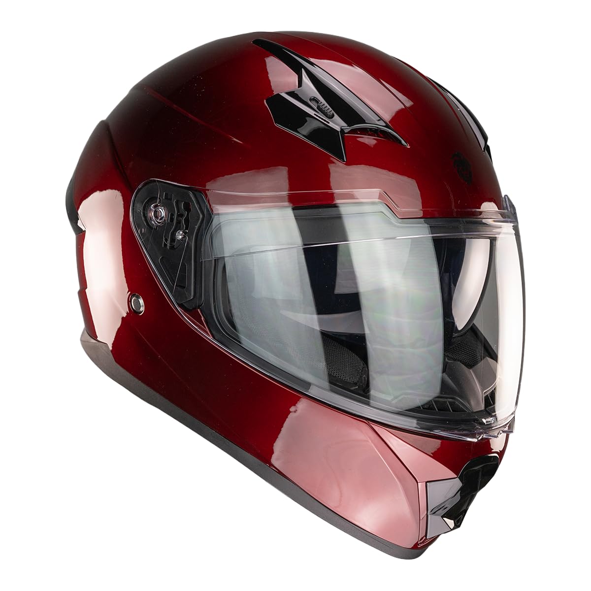 KOV Casco Beta Cherry Rojo Brillante Integral para Moto Certificado Dot