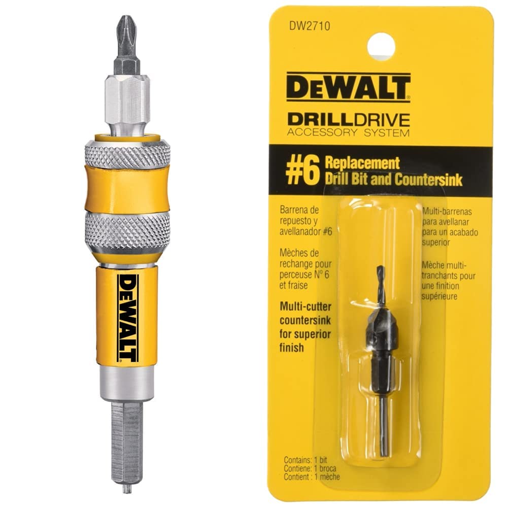 DEWALT 1 unidad Fijador Reversible #6 DW2700 + Avellanador #6 DW2710