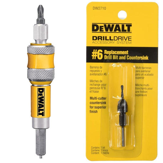 DEWALT 1 unidad Fijador Reversible #6 DW2700 + Avellanador #6 DW2710