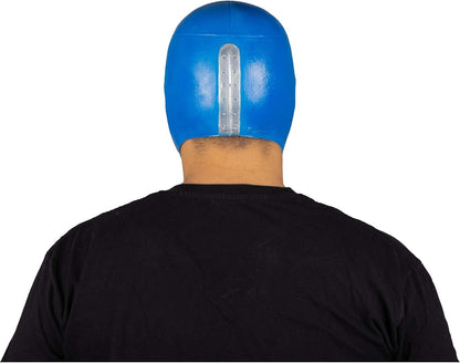 REV Máscara De Luchador Mexicano Alas De Plata Adulto, Diseño Azul Y Plateado Enmascarado De Lucha Libre, Ideal Para Halloween, Eventos Deportivos, Cosplay, Porras Y Partidos