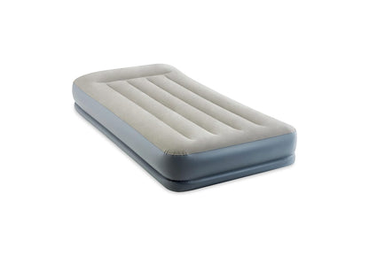Intex 64115ED Dura-Beam Colchón de Aire estándar con Reposo de Almohadas: Fiber-Tech, tamaño Individual, Bomba eléctrica integrada, Altura de Cama de 12 Pulgadas, Capacidad de Peso de 300 kg