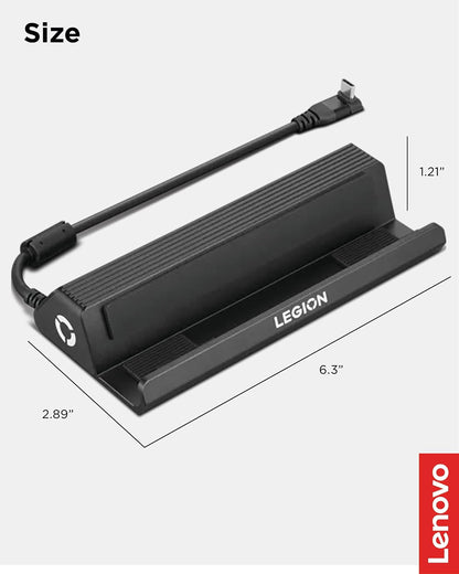 Legion Go USB-C Hub Dock para Legion Go - Base 6 en 1, expansión de Puerto, Carga, Video, Soporte Ethernet