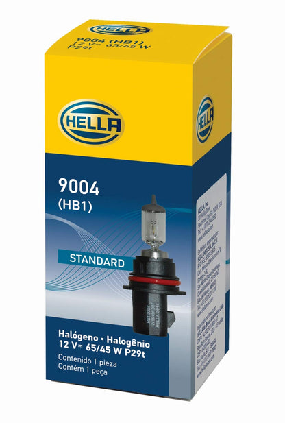 Hella Foco Halógeno Estándar 9004, 65/45 W, con Cristal de Cuarzo y Terminal de Acero Inoxidable