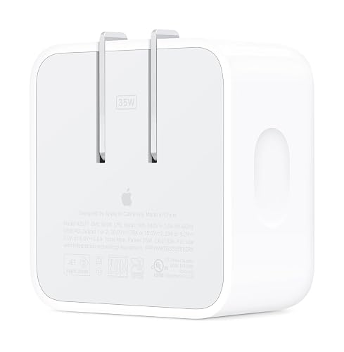 Apple 35W Dual USB-C Port Compact Power Adapter | Carga rápida y práctica, cargador de pared tipo C