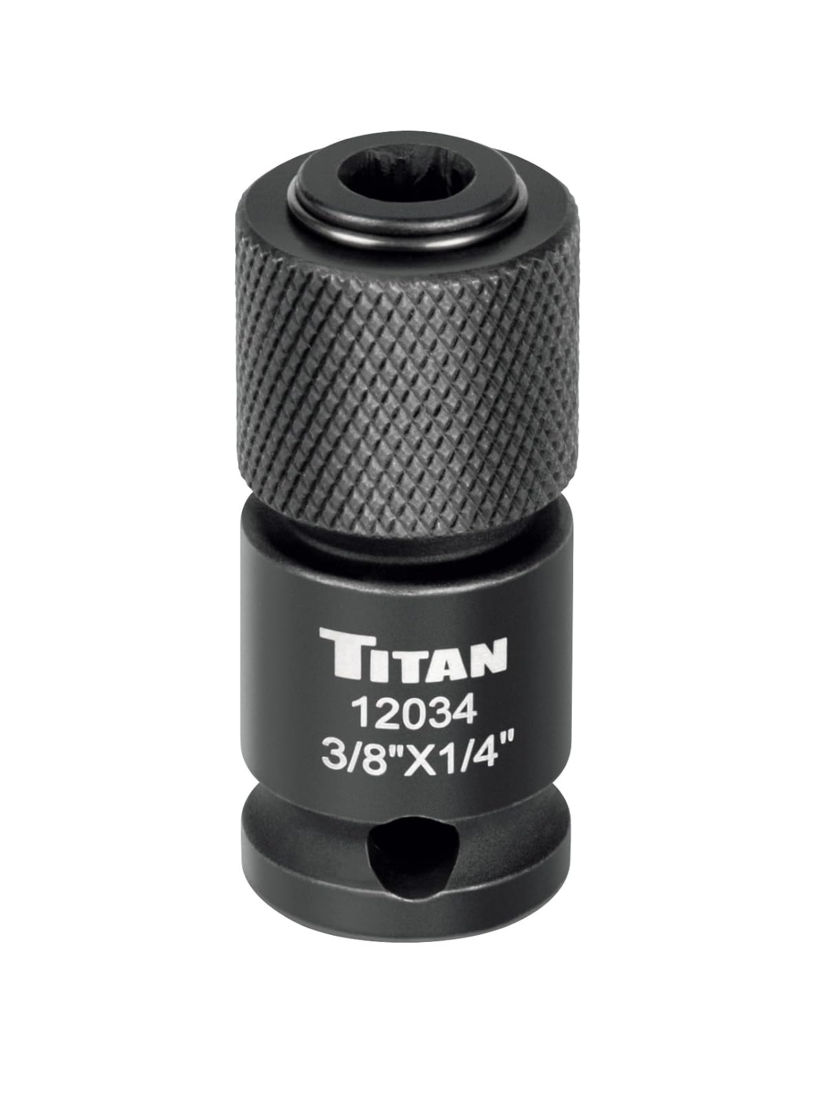 Titan 12034 Adaptador de cambio rápido de unidad hexagonal de 3/8 pulgadas a 1/4 pulgadas