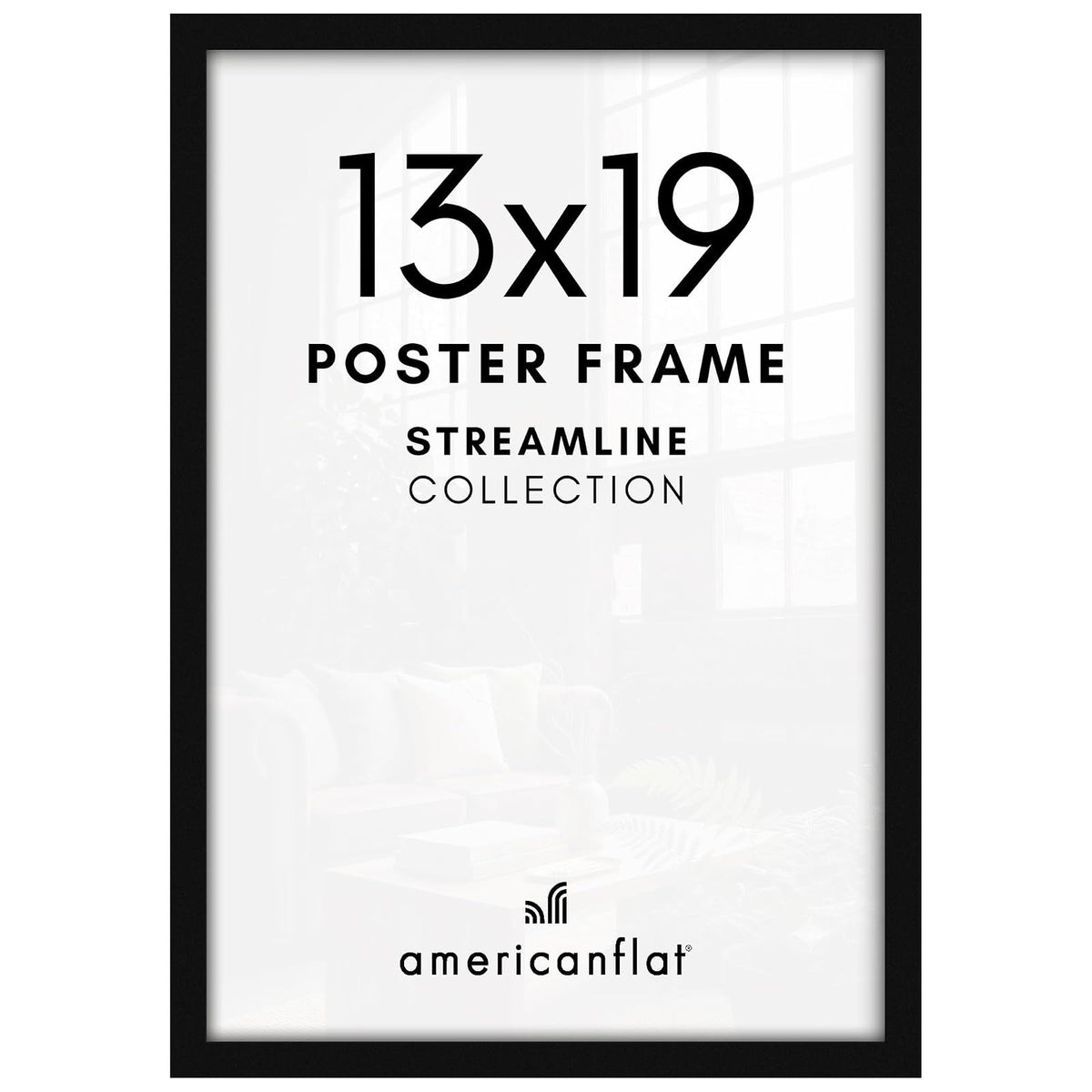 Americanflat Marco de Fotos 12x18 Pulgadas Negro - Negro - 33,02 x 48,26 cm (13 x 19 pulg.)