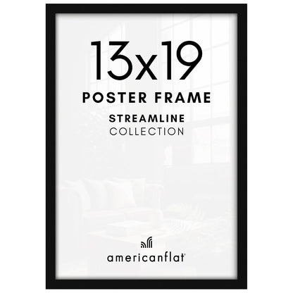 Americanflat Marco de Fotos 12x18 Pulgadas Negro - Negro - 33,02 x 48,26 cm (13 x 19 pulg.)