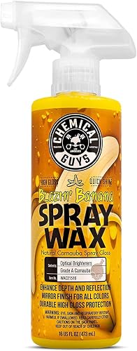 Chemical Guys Blazin' Banana Cera en Spray, brillo natural de carnauba, segura para automóviles, camiones, todoterrenos, vehículos recreativos y más, 473 ml